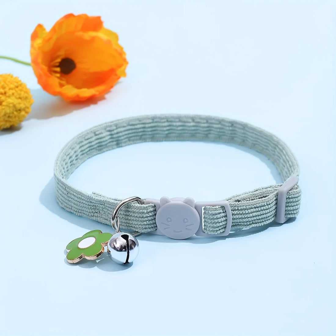Adjustable Cat Collar with Bell & Charm