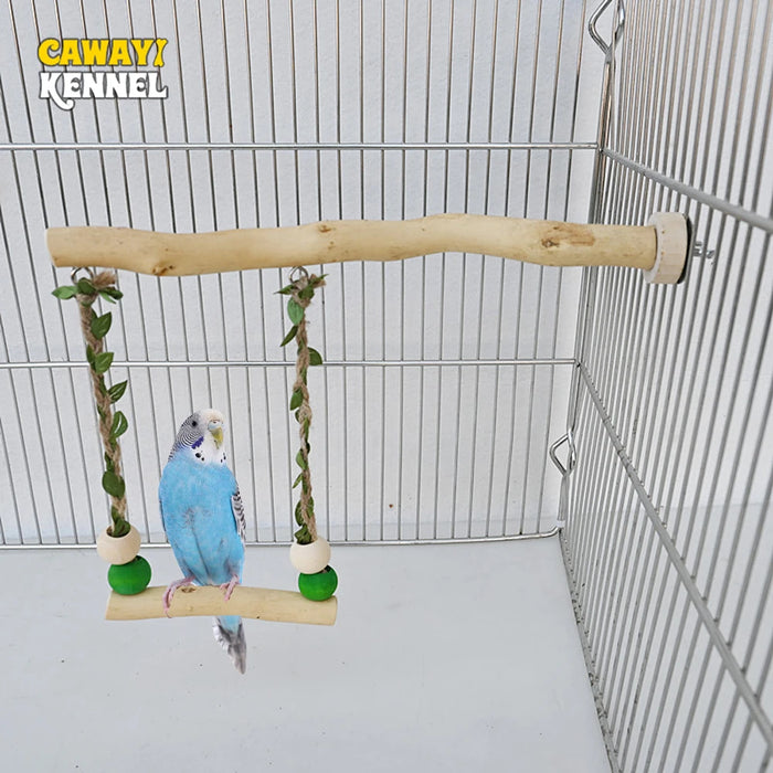 Wooden Parrot Stand & Swing Toy