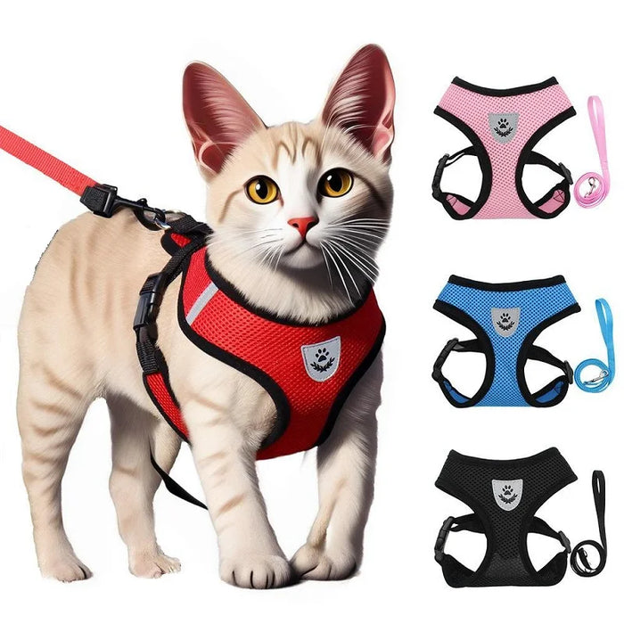 Escape-Proof Pet Harness & Leash Set (Cats & Dogs)