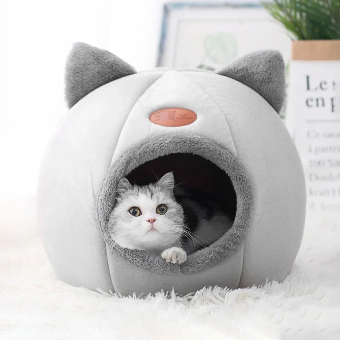 Cozy Cat Bed Cave for Winter